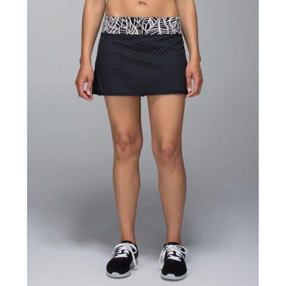 lululemon Run: Pace Setter Skirt Polka Dot Tennis Skort Sweet Spot Womens Size 6 - Picture 2 of 16